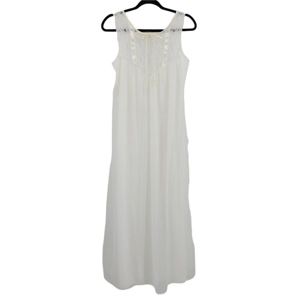 Vtg 70's‎ Tosca Wedding Lingerie Negligee Peignoir Hollywood Chiffon Aline Sz M